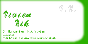 vivien nik business card